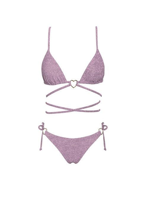 Sunday Brunch Rose Glitter Bikini